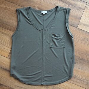 LOFT Olive Green Sleeveless Tank Top